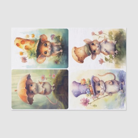 Mäuse mit Haten Seidenpapier (Vorderseite)