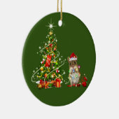 Mäuse mit Hut LIGHTS Weihnachten Keramik Ornament (Rechts)