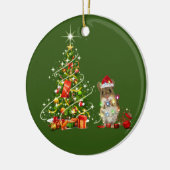 Mäuse mit Hut LIGHTS Weihnachten Keramik Ornament (Links)