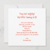 Mäuse mit Party-Hüten, Einladung zum Geburtstag de (Rückseite)