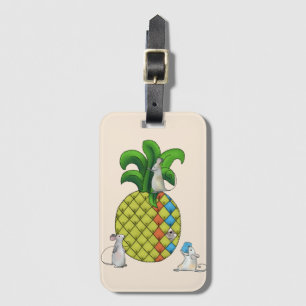 Mäuse nähen Ananas Gepäckanhänger