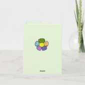 Mäuse nähen Blüte Karte (Rückseite)