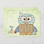 Mäuse nähen Eule (Vorne/Hinten)