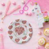 Mäuse nähen Herz Pappteller (Party)