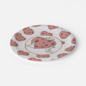 Mäuse nähen Herz Pappteller (Schrägansicht)