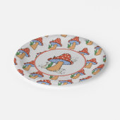 Mäuse nähen Pilz Pappteller (Schrägansicht)