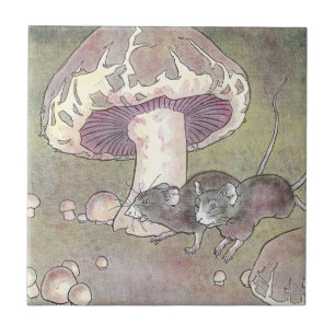 Mäuse & Pilze Fliese