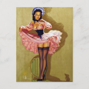 Mäuse-Pin-Up Postkarte