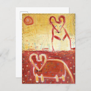 Mäuse Postkarte