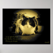 Mäuse sind Spaß Peep Hole Kitty Haiku Poster (Vorne)