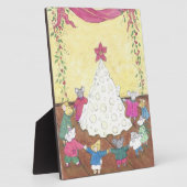 Mäuse um einen Käse Weihnachtsbaum Fotoplatte (Seite)