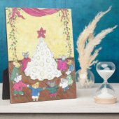 Mäuse um einen Käse Weihnachtsbaum Fotoplatte (Seite)