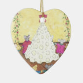 Mäuse um einen Käse Weihnachtsbaum Keramik Ornament (Rechts)