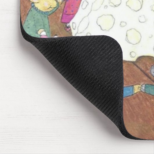 Mäuse um einen Käse Weihnachtsbaum Mousepad (Ecke)