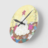 Mäuse um einen Käse-Weihnachtsbaum Runde Wanduhr (Winkel)