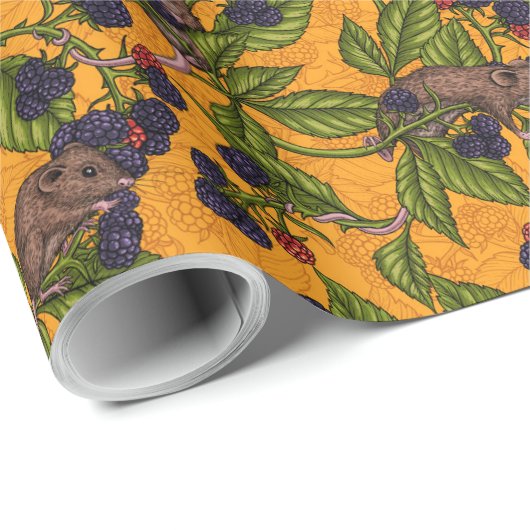 Mäuse und BlackBerry auf gelb Geschenkpapier (Rolleneckpunkt)