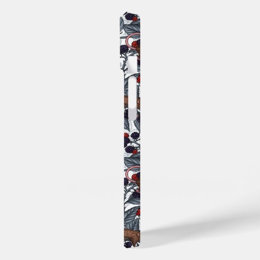 Mäuse und BlackBerry auf weiß Case-Mate iPhone Hülle (Rückseite / Links)