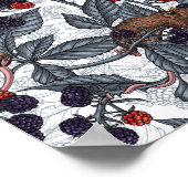 Mäuse und BlackBerry auf weiß Poster (Ecke)