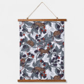 Mäuse und BlackBerry auf weiß Wandteppich Mit Holzrahmen (Vorderseite)