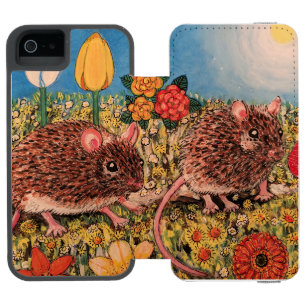 Mäuse und Blumen iPhone 6 Wallet Case Incipio Watson™ iPhone 5 Geldbörsen Hülle