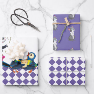 Mäuse und Eichhörnchen spielen ein Konzert Geschenkpapier Set