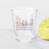 Mäuse und Eichhörnchen spielen ein Konzert Schnapsglas (Rückseite)