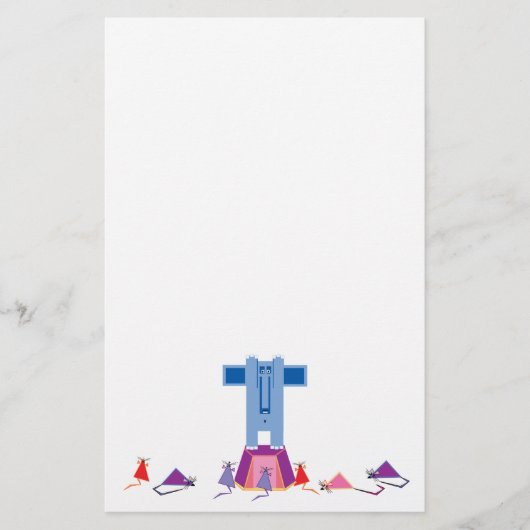 Mäuse und Elefanten Briefpapier (Vorderseite)