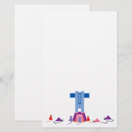 Mäuse und Elefanten Briefpapier (Vorne/Hinten)
