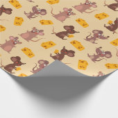 Mäuse und Käse Geschenkpapier (Ecke)