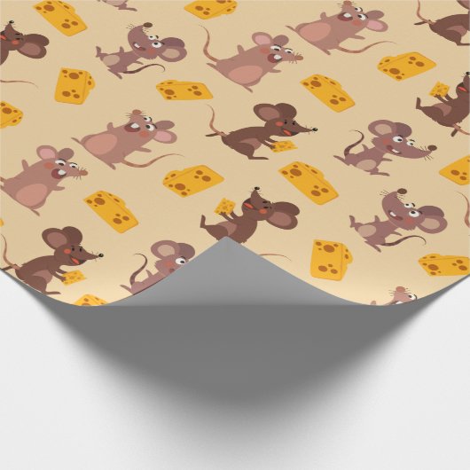 Mäuse und Käse Geschenkpapier (Ecke)