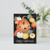 Mäuse und Kürbiskins Halloween Postkarte (Stehend Vorderseite)
