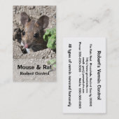 Mäuse- und Rattenplage-Kontrollen-Geschäftskarte Visitenkarte (Vorne/Hinten)