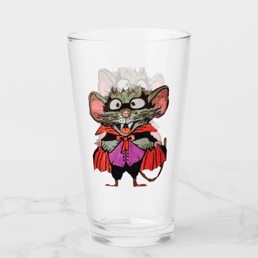 MÄUSE WERDEN ZU FLEDERMÄUSEN AN HALLOWEEN GLAS (Vorderseite)
