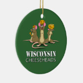 Mäuse Wisconsins Cheesehead Keramik Ornament (Rechts)