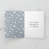 Mäuse zum Valentinstag mit einem frostigen Herzen Karte (Innenseite)