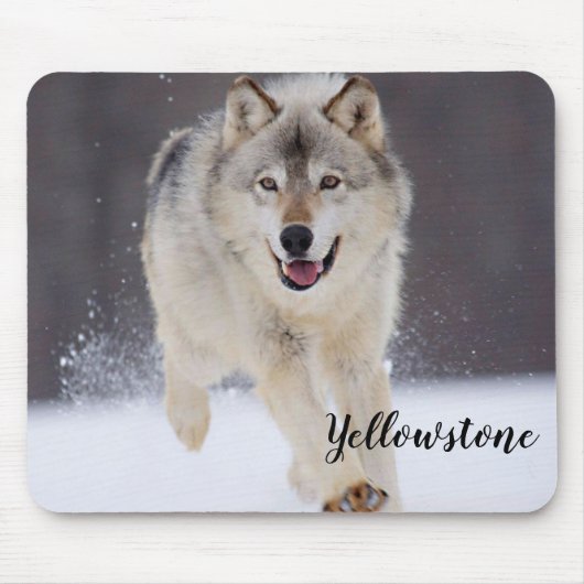 Mäusec$auflage-yellowstone-Wolf Mousepad (Vorne)