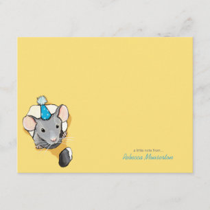 Mäusedanken tragende Party-Hut-Ebene Ihnen Einladung