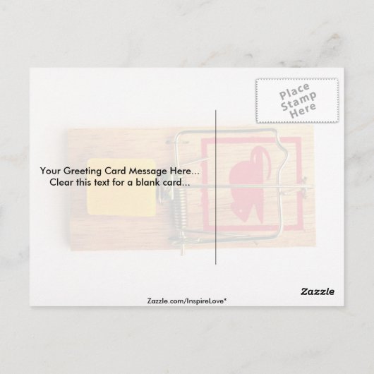 Mausefalle Postkarte (Rückseite)