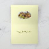 Mäusefamilie im Blätter - alles Gute zum Karte (Innenseite)