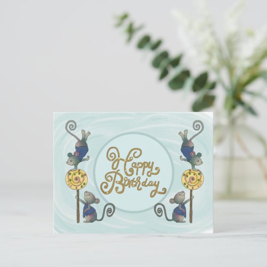 Mäusefest Postkarte (Stehend Vorderseite)