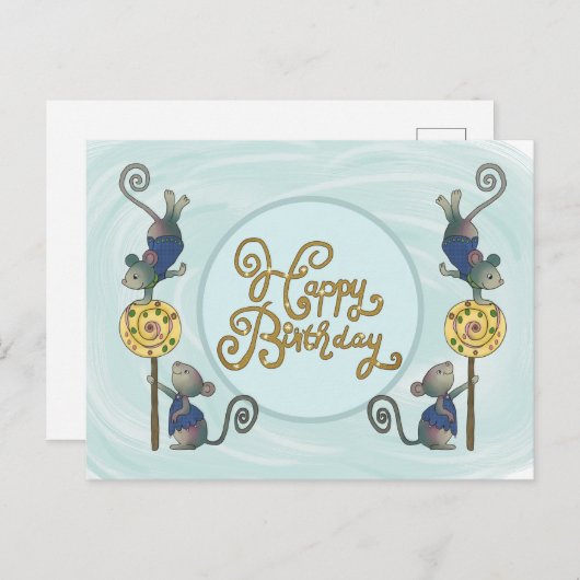 Mäusefest Postkarte (Vorne/Hinten)