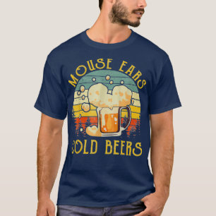 Mäuseohren und kalte Biere lustiges Bier vintage T-Shirt