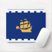Mausepad mit Flagge von Quebec City, Kanada Mousepad (Mit Mouse)