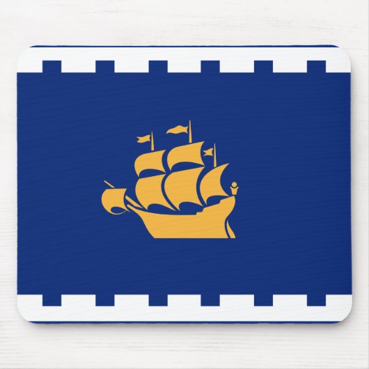 Mausepad mit Flagge von Quebec City, Kanada Mousepad (Vorne)