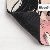 Mauseppich, die junge Frau und ihre Grumpy Cat Mousepad (Ecke)