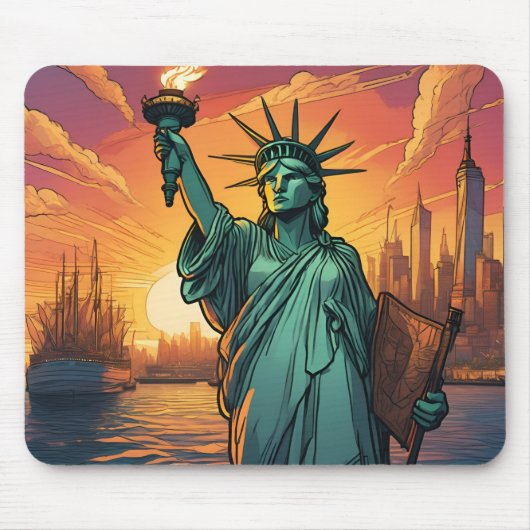 Mauseppich für Freiheitsstatue Mousepad (Vorne)