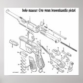 Mauser C96 9mm Broomhandle Poster (Vorne)