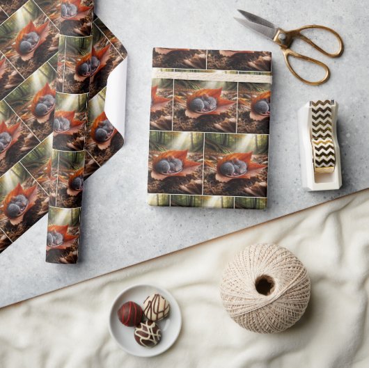 Mauseschlafen auf Ahornleder Geschenkpapier (Kunsthandwerk)