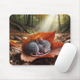Mauseschlafen auf Ahornleder Mousepad