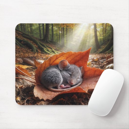 Mauseschlafen auf Ahornleder Mousepad (Mit Mouse)